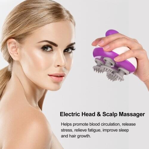 Portable Handheld Head Scratcher Stress Relax Electric Scalp Massager Cordless Head Massager for Muscles Back Shoulder Calf