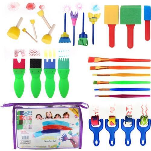 Painting Supplies Kids Stationery Seal EVA Sponge Paint Brush Set