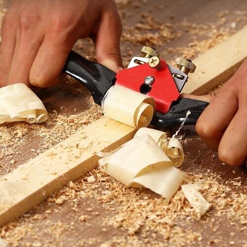 Adjustable Plane Spokeshave Woodworking Hand Planer Trimming Tools 9 Inch Wood Hand Cutting Edge Chisel Tool with Screw