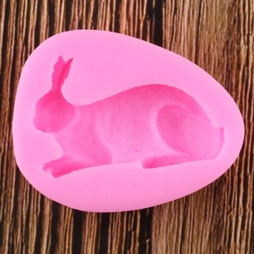 3D Rabbit Silicone Molds Fondant Chocolate Mould Wedding Cake Decorating Tools Candy Polymer Clay Soap Moulds
