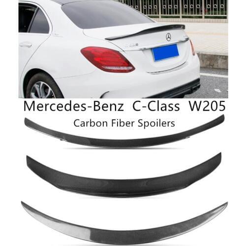 Carbon Fiber Spoilers For Mercedes-Benz C-Class W205 C63 C43 C180 C200 C260 C300 C320 High Quality Wing Lip Spoiler