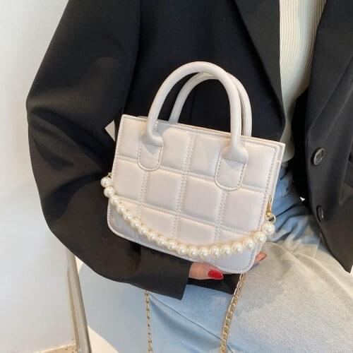 High-quality Ladies Autumn Portable Small Bag2021New Trendy Fashion Chain Messenger Bag Korean Fashion Portable Small Square Bag