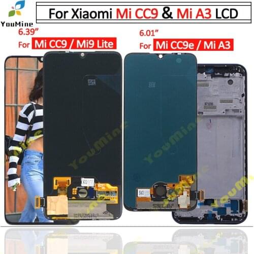 For Xiaomi Mi CC9 CC9e LCD Display Touch Screen Digitizer M1906F9SH M1906F9SI Assembly Replacement For Xiaomi mi a3 LCD