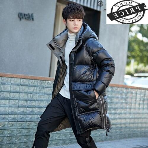 Down Winter Men Jackets Long Warm Hooded Man Parkas Korean Style Mens Coat Puffer Jacket Men Clothes Doudoune 2021 New LW