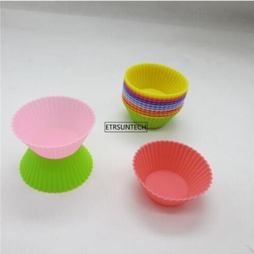 200PCS Mini Muffin Cup Round Silicone Cake Baking Moulds Cupcake Pan Mold Silicone Cake Tool