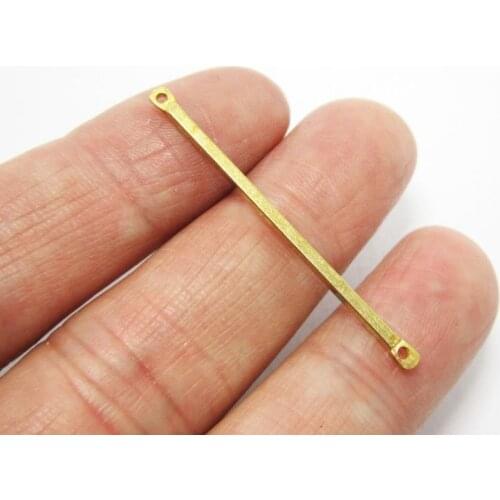 50pcs Earrings charms pendant 40x1.5mm Brass stick bar connector Necklace findings R956