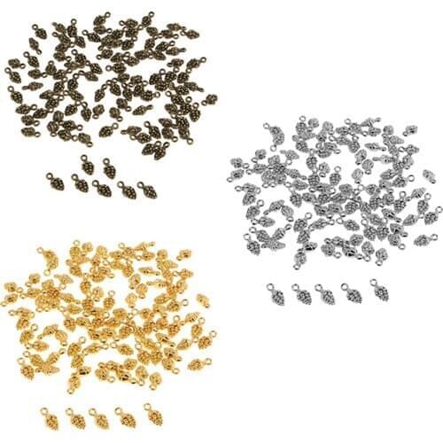 Blesiya 100 Pieces Wholesale Alloy Pinecone Loose Beads Charms DIY Crafts