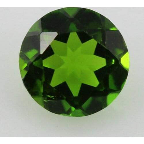 Loose Gemstone Natural Chrome Diopside Stones Beads 1mm-4mm 100PCS Round Brilliant Cut Gems For Jewelry