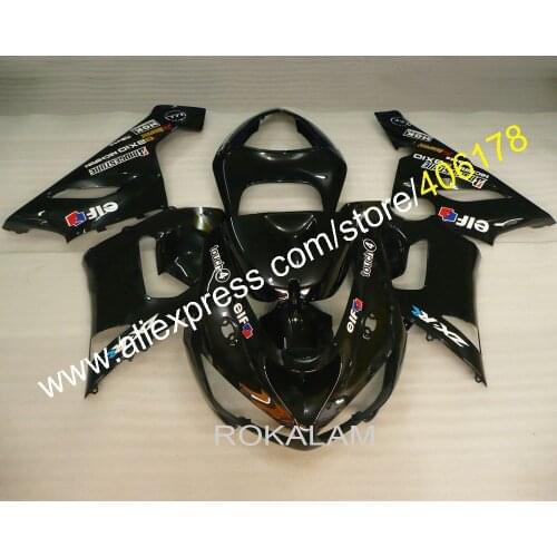Cheap For Kawasaki NINJA ZX 6R 636 05-06 ZX636 ZX6R ZX-6R Black 05 06 2005 2006 Fairing Kit (Injection Molding)