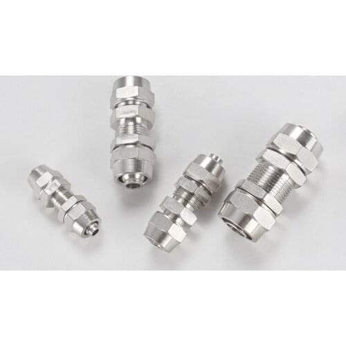 Air Fittings Twist Fit 4/6/8/10/12mm OD Hose x Bulkhead Pneumatic Quick Screw Air Fitting