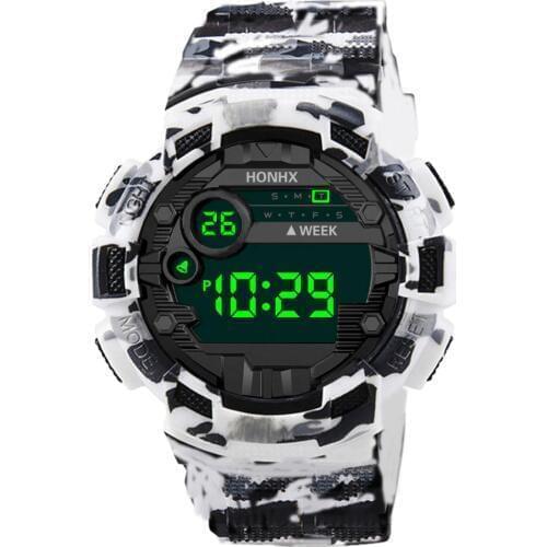 HONHX Fashion Sport Watch Men Outdoor Digital Watches LED Military Luxury Alarm Electronic Date Watch Bracelet Men 618