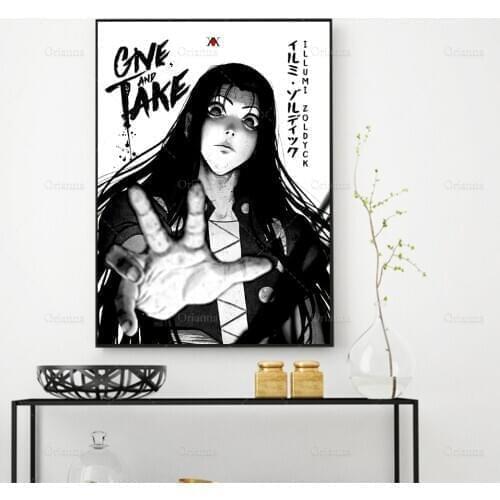 Canvas Painting Anime Poster Hunter X Hunter Illumi Home Decor Wall Art Prints Modular Unique Pictures Living Room Bedroom Frame
