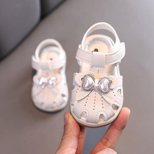 Cute Baby Summer Shoes Newborn Infant Baby Girls Boys Sandals Shoes Solid Non-slip PU Leather Breathable Toddler Shoes