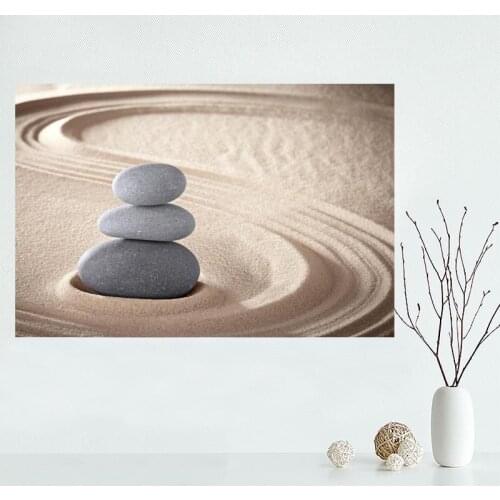 Nice Custom Zen Stones Canvas Poster Print painting Art Wall Silk Poster cloth print Fabric Poster Y.108