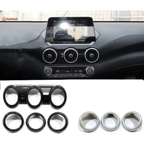 For Nissan Sentra Bluebird Sylphy 2020 2021 Middle Air Condition Vent Outlet Cover Trim Molding Interior Accessories Car Styling