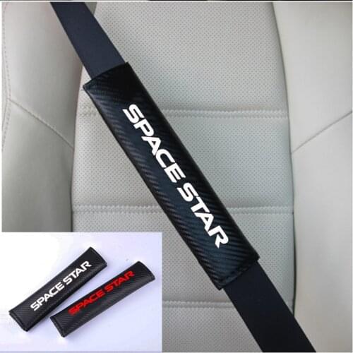 PU Fashion Car Seat Belt Cover Car Seat belt shoulder Pads for Mitsubishi Space Star
