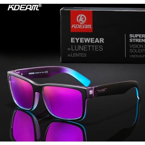 KDEAM Vintage Unisex Rectangle Polarized Sunglasses Men Women Photochromic Lens Sport Square Eyeglasses Anti-UV Shades 26 Colors