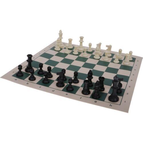 Portable Travel Chess Set Roll Up Mat in Tube Shaped Box Shoulder Strap S/M/L Light Weight Chess Game Family Camping Travelling