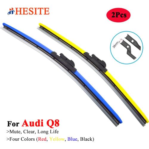 HESITE Color Wiper Blades For Audi Q8 RS E Tron Prestige 4WD 45 TDI 55 TFSI Model Accessories 2017 2018 2019 2020 Hybrid Wipers