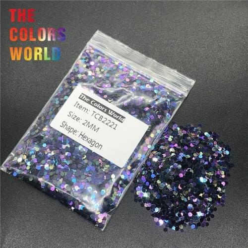 TCB2221 Hexagon Shape Metallic Luster Colorful Series Nails Glitter Nail Art Decoration Makeup Face Glitter Henna Handwork DIY