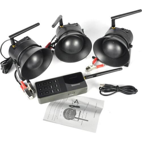 Outdoor Hunting Bird Caller MP3 250 Yards Remote Controll with 3pcs 50w Speaker Player Goose Duck Birds Hunting Decoy