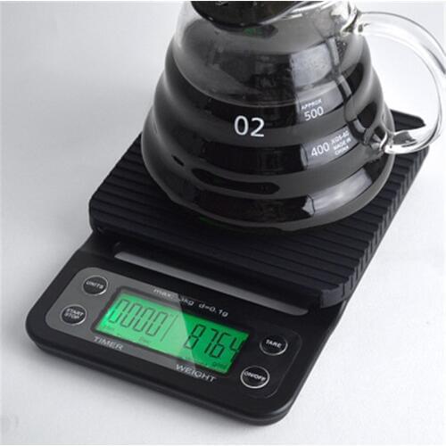 3KG/0.1g 5KG/0.1g Digital Coffee Scale with Timer Coffee Electronic Scale Waterproof Kitchen Scale Drip Coffee Scale LED Display
