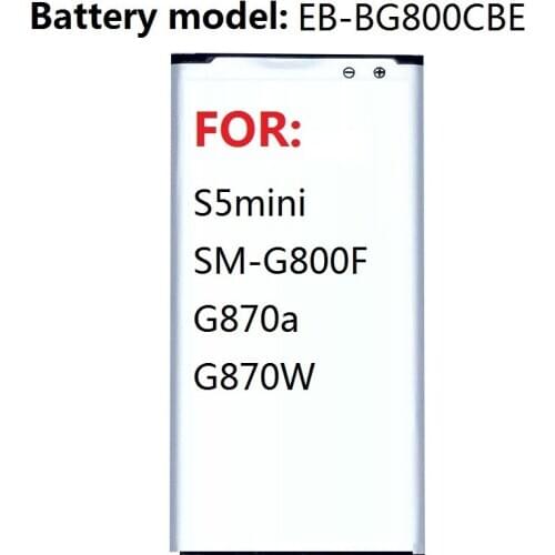 Replacement Battery EB-BG800CBE For Samsung GALAXY S5 mini S5MINI SM-G800F G870a G870W EB-BG800BBE 2100mAh NFC