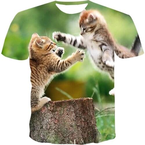 Women Top Short Sleeve T-Shirt 2021 New 3D Printing Young Men and Women Animal T-Shirt Harajuku Casual T-Shirt Men Xxs-6Xl