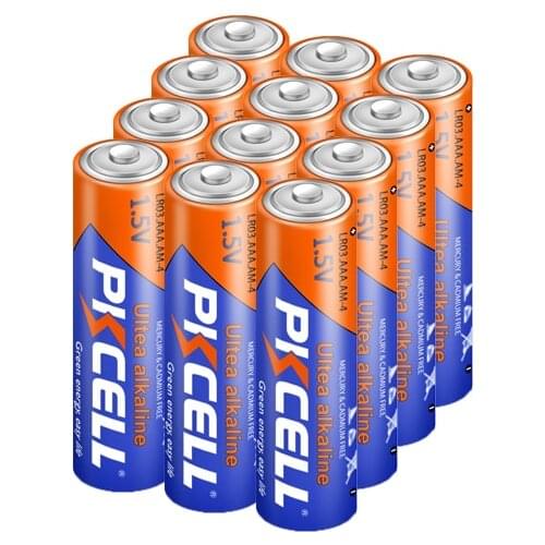 12PC PKCELL LR03 1.5V Alkaline Battery E92 AM4 MN2400 MX2400 1.5Volt 3A Batteria Dry AAA Battery for MP3,camera 2021 NEW