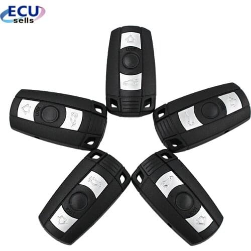 5PCS x 3 Buttons Remote Key 315MHZ ID46 ​for BMW 3/5 Series X1 X6 Z4 CAS3 CAS3+FCC ID : KR55WK49127