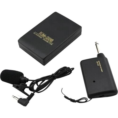Wireless microphone Collar Clip-On Portable Lavalier Neck Mic System with FM Transmitter Receiver Lapel Clip Mic microphone