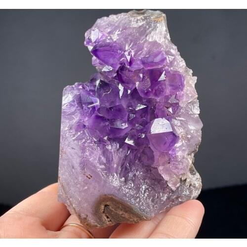 Natural Brazil Amethyst Quartz Crystal Cluster Specimen Healing