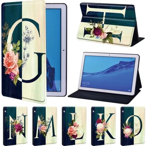 PU Leather Case for Huawei MediaPad T3 8.0/T3 10 9.6"/ T5 10 10.1" Print Pattern Tablet Case for Mediapad M5 Lite 10.1"/M5 10.8"