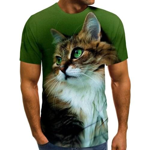 3d Printing T-shirt Printed T-shirt Mens And Womens T-shirt Mens And Womens T shirt Cartoon Cat Funny Cat Cute Cat Tops#g3