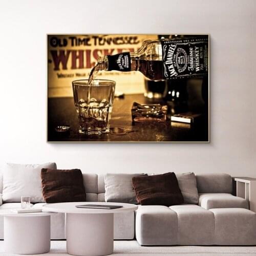 Whiskey Classical Art Posters And Prints Drinking Art Canvas Paintings On the Wall Whiskey Art Pictures For Bar Home Decoration