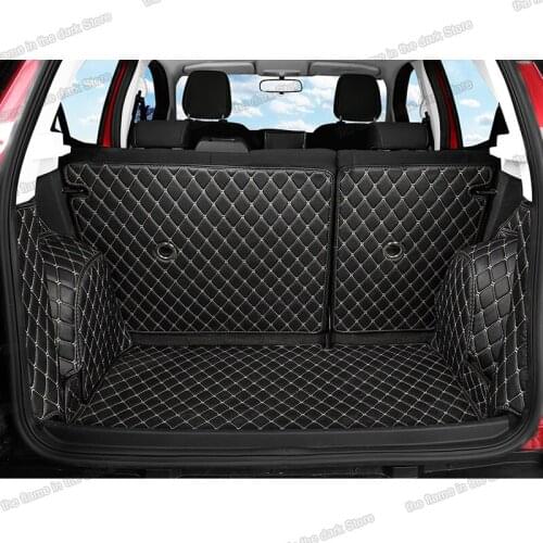 Leather Car Trunk Mat Cargo Liner for ford ecosport 2013 2014 2015 2016 2017 2018 2019 2020 2021 rear boot cover seat accessory