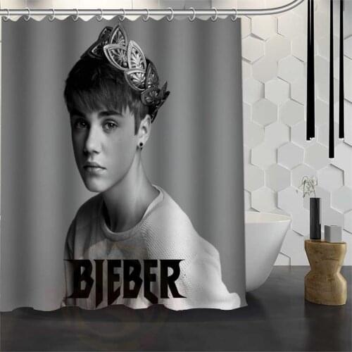 Best Custom Waterproof Bathroom Justin Bieber Shower Curtain Polyester Fabric Bathroom Curtain 165X180cm,180X200cm P