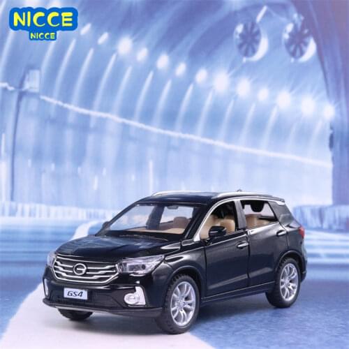 1:32 high simulation Trumpchi GS4 alloy off-road vehicle model six open door pull back sound light toy car for children gift toy