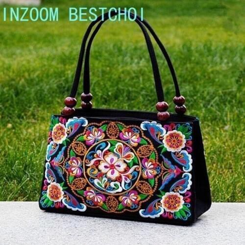Fashion All-match 2020 New Girl Ethnic Style Embroidered Embroidered Canvas Ladies Handbag Multifunction Mochila Mujer Sac A Dos