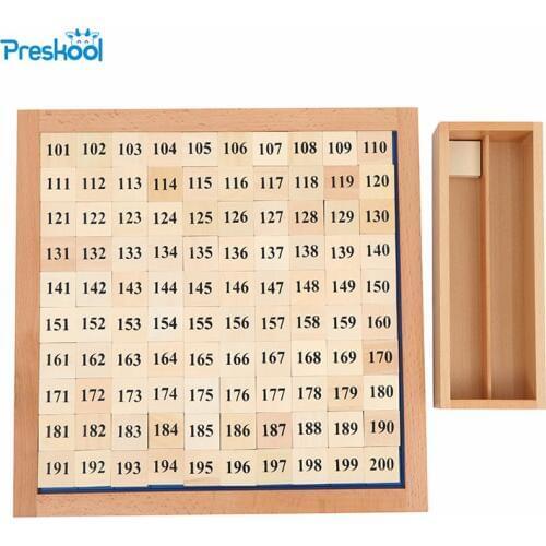 Montessori Mathematics Continuous Digital Board Education baby Preskool Toy Hundred&Thousand Board Brinquedos Juguets