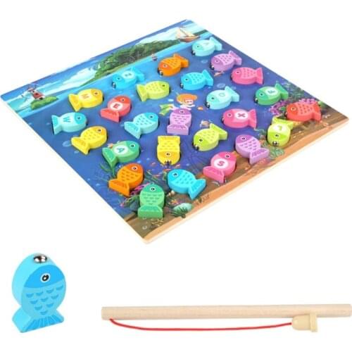 T5EC Fish Toy Magnetic Board Game Interactive Fish Catching for Preschool Fine Motor Skill Training Hand-Eye Coordination Toy