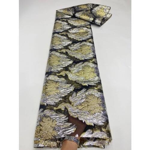2021 Latest Brocade Jacquard Lace Fabric French Lace Fabric High Quality African Gilding Lace Fabric For Party Dress MD4448
