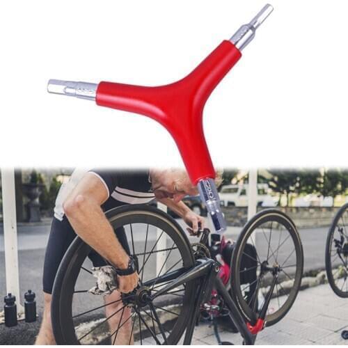 New Red Carbon Steel Bike Wrenches Y Type Trident Wrench Prompt Disassembly and Installation Bicycle Repair Tools Wrench Set