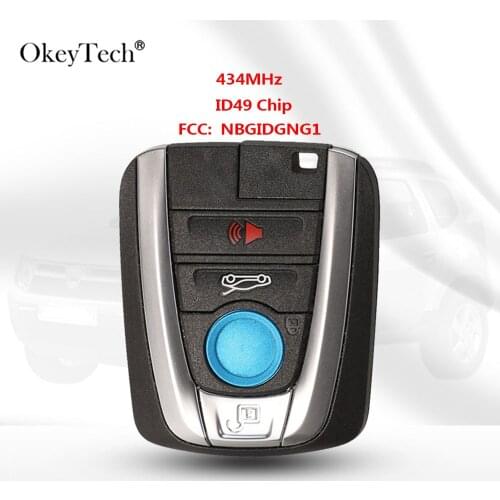 OkeyTech OEM Keyless Remote Control Car Key For BMW i3 i8 2014 2015 2016 2017, Fob 4 Buttons 434MHz - FCC ID: NBGIDGNG1 Control
