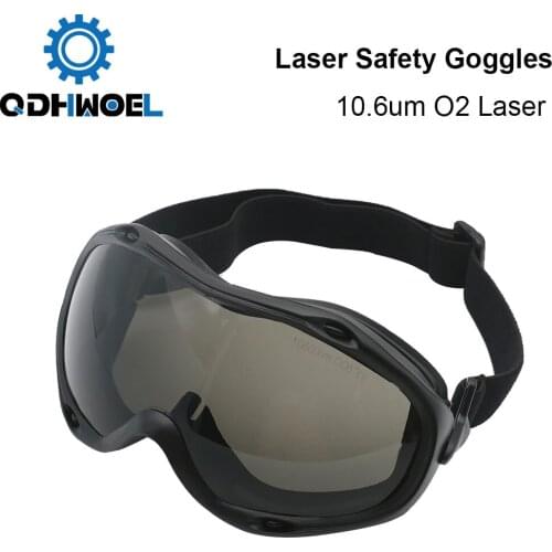 QDHWOEL OD6+ 10.6um Co2 Fiber Laser Safety Goggles Style F 10600nm Protective Glasses Shield Protection Eyewear for Co2 Machine