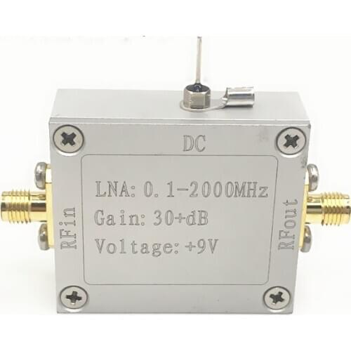 RF Wideband Low Noise Amplifier 0.1-2000MHz Gain 32dB High Frequency Amplifier