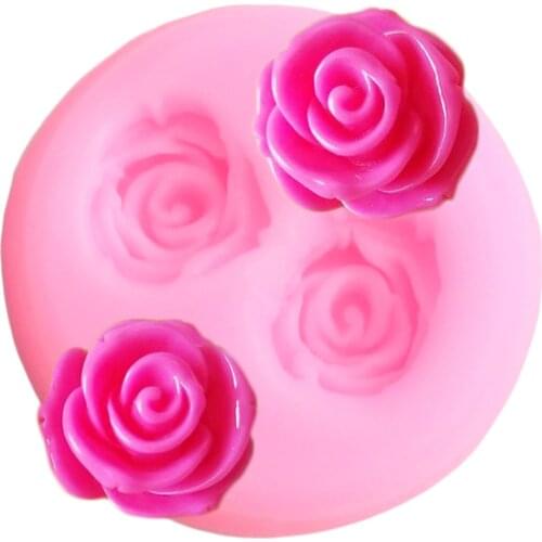 Rose Silicone Cake Border Fondant Molds Wedding Cake Decorating Tools Chocolate Gumpaste Mould Polymer Candy Clay Moulds