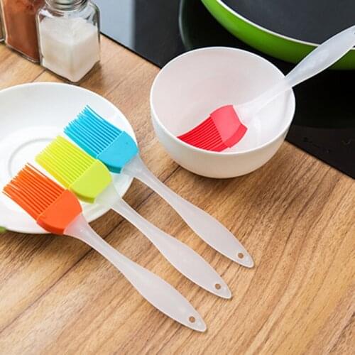 Silicone Spatula Barbeque Brush Cooking BBQ Heat Resistant Oil Condiment Brushes Kitchen Bar Cake Baking Tools Utensil Supplies