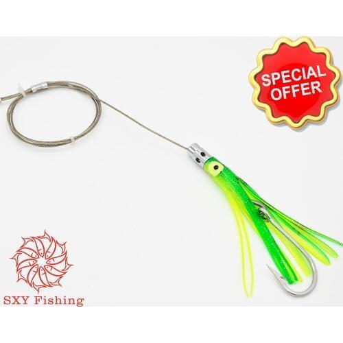 SXY fishing D32 Deep-sea fishing Fake lure Pure copper metal bait All Metal Octopus Lure Tuna Lure Metal Trolling Lure