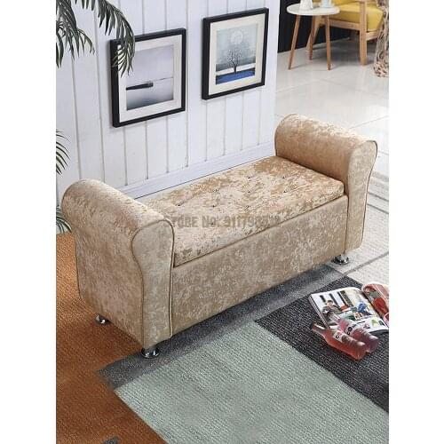 Fabric shoe changing stool European-style storage stool storage stool bedroom bed end stool clothing store sofa fitting room sto